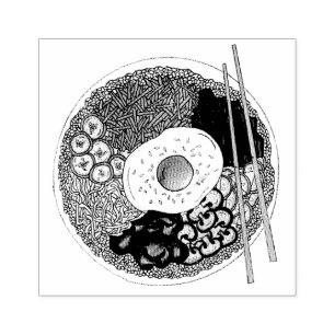 Tampons Encreurs Bibimbap Cuisine coréenne Cuisine Cuisine Riz Egg 