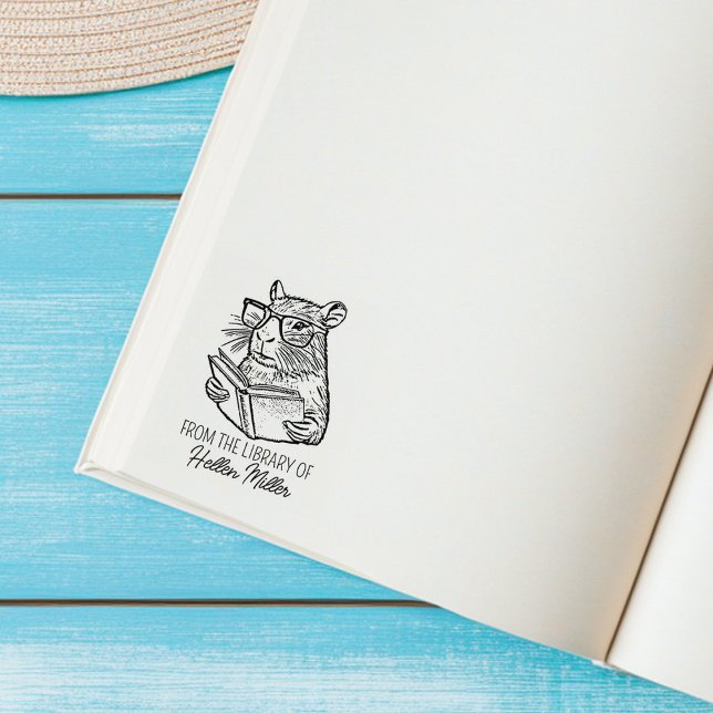 Tampons Encreurs Bibliothèque Capybara personnalisée (Créateur téléchargé)