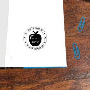 Tampons Encreurs Bibliothèque d'enseignants Apple Timbre d'art en b