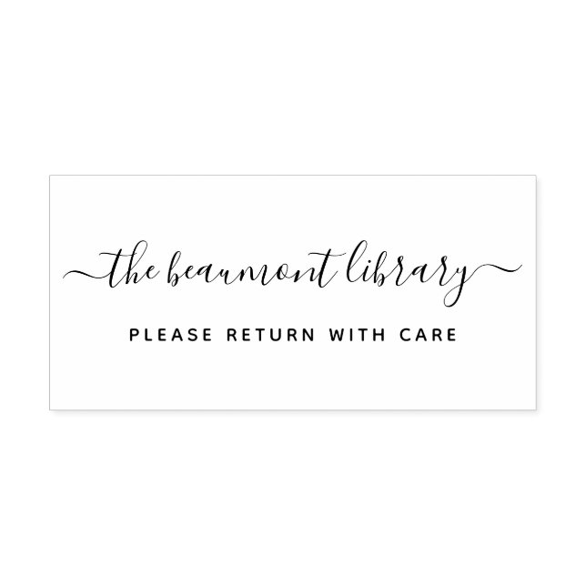 Tampons Encreurs Bibliothèque Personnalisée Nom Moderne S'Il Vous P (Impression)