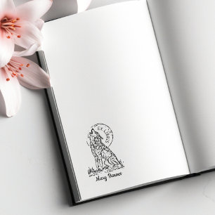 Tampons Encreurs Bibliothèque Wolf vintage