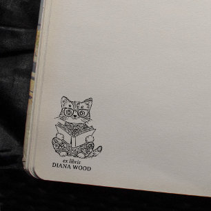 Tampons Encreurs Bibliothèques Vintage Cat Ex personnalisées