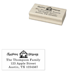 Tampons Encreurs Bienheureux de Noël Typographie de la Nativité