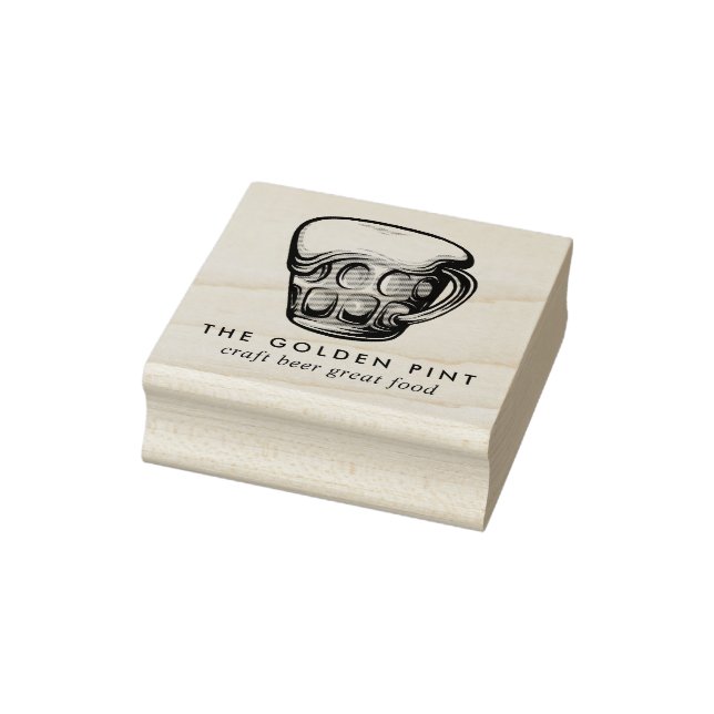 Tampons Encreurs Bière Mug Logo Brasserie Bar Business (Tampon)