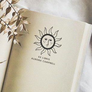 Tampons Encreurs Boho Sun   Ex-libris de la bibliothèque de Nom Liv