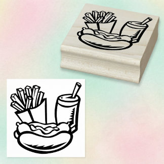 Tampons Encreurs Boisson gazeuse de restauration rapide Frites Hot