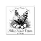 Boîte d'œufs de poule de ferme familiale vintage 