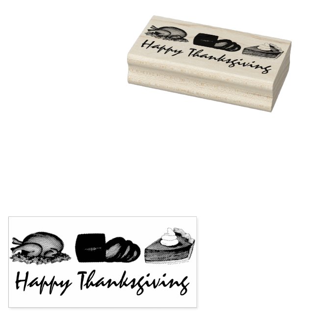 Tampons Encreurs Bon thanksgiving Turquie Cranberry Citrouille Pie (Tamponné)