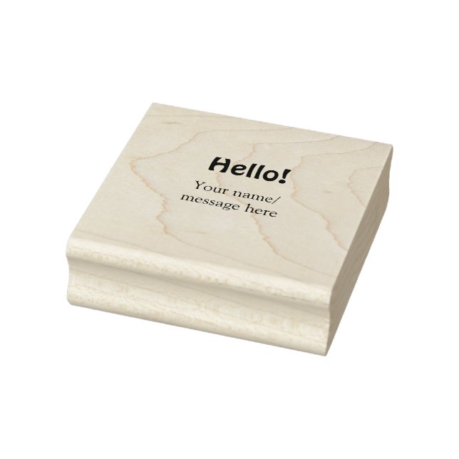 Tampons Encreurs Bonjour ajoutez un nom message simple minimaliste  (Tampon)