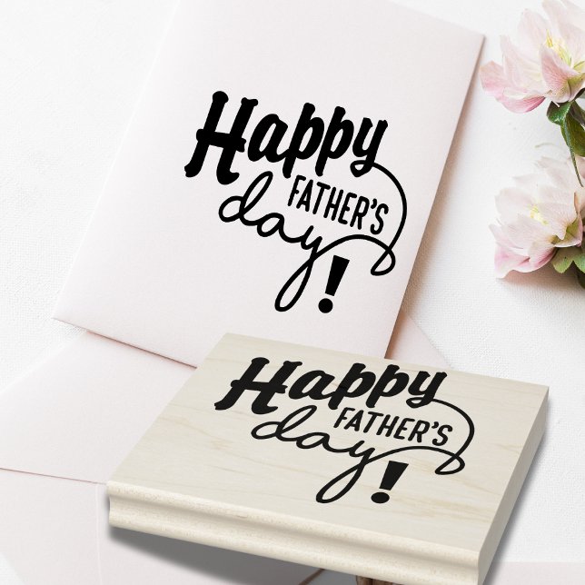 Tampons Encreurs Bonne Fête des pères ! Timbre en caoutchouc (Happy Father's Day! Rubber Stamp)