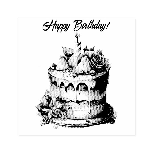 Tampons Encreurs Bougies de gâteau d'anniversaire (Impression)