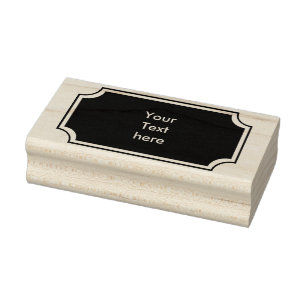 Tampons Encreurs Bouton vintage Rectangle avec cadre + votre nom