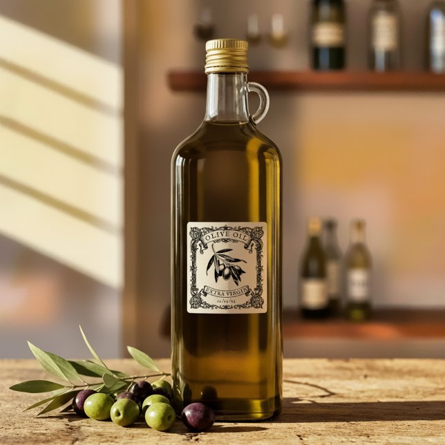 Tampons Encreurs Branche d'olive Botanique Gourmande d'huile d'oliv (Créateur téléchargé)