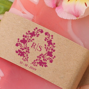 Tampons Encreurs Branches Mariages chic tendance Initiales Monogram