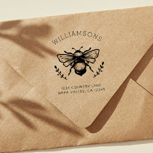 Tampons Encreurs Bumblebee russe Adresse de retour du nom de fami