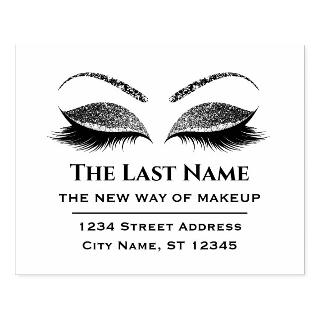 Tampons Encreurs Business Logo Eyelash Maquillage Artiste Salon de  (Impression)