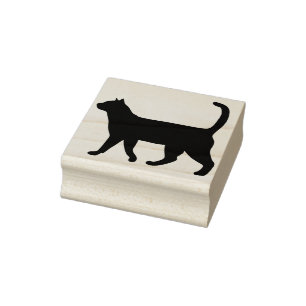 Tampons Encreurs cachet d'art de la silhouette du chat marchant