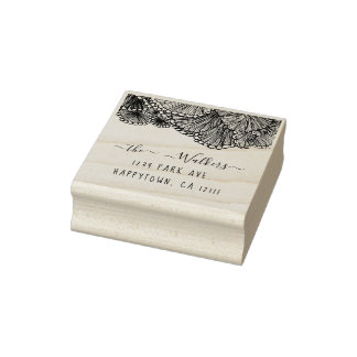 Tampons Encreurs cachet de l'adresse de retour du coquillage