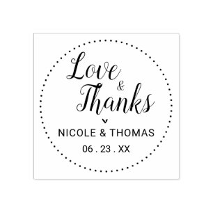 Tampons Encreurs Cadeau de mariage Classique Amour & Remerciements
