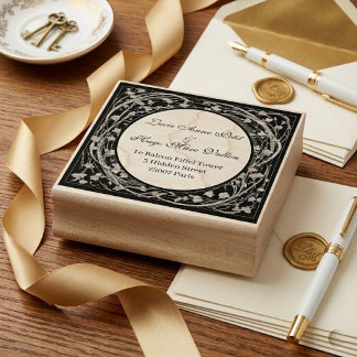 Tampons Encreurs Cadre de luxe Alphonse Mucha Adresse de retour de 