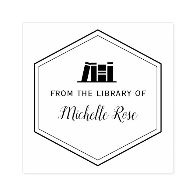 Tampons Encreurs cadre géométrique de la bibliothèque de timbre-liv (Impression)