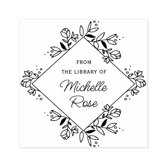 Tampons Encreurs cadre moderne de la bibliothèque de timbre-livre (Impression)