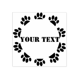 Tampons Encreurs Cadre Rond Amoureux de les chiens Avec Texte Perso