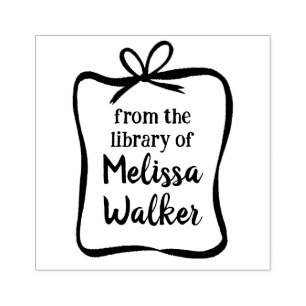 Tampons Encreurs Cadre Ruban Cute Bow PERSONNALISÉ Ajouter Votre Pr