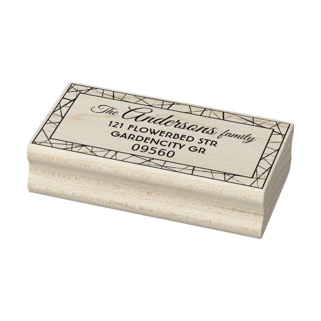 Tampons Encreurs Cadre web d'araignée moderne, lignes dessinées à l (Tampon)