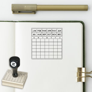 Tampons Encreurs Calendrier mensuel minimaliste