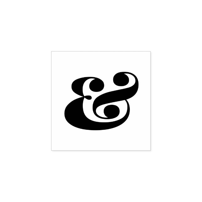 Tampons Encreurs Calligraphie Ampersand Signet Typographie Art (Impression)