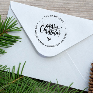 Tampons Encreurs Calligraphie Lettres Joyeux Noël Adresse