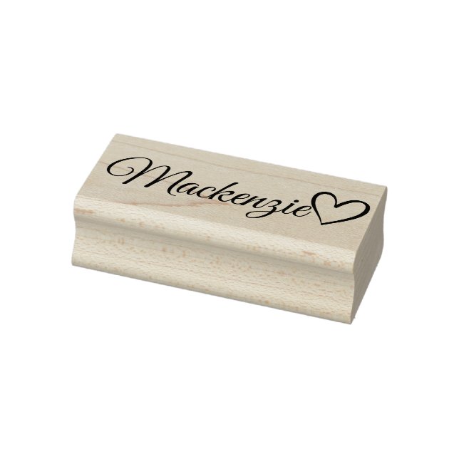 Tampons Encreurs Calligraphie personnalisée Coeur Coeur Nom de long (Tampon)
