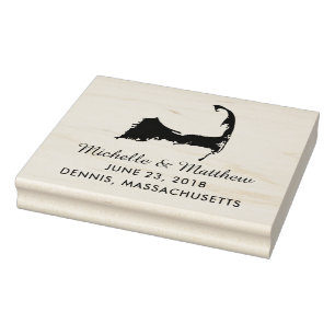 Tampons Encreurs Cape Cod Massachusetts Carte Mariage Enregistrer l