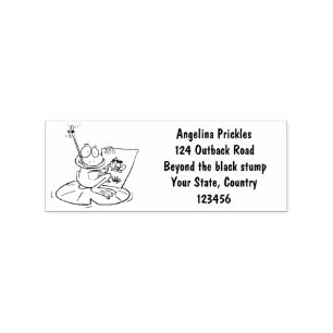 Tampons Encreurs Caricature amusante de grenouille verte
