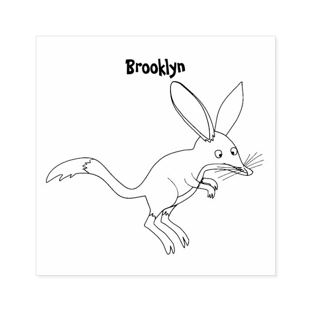 Tampons Encreurs Caricature de bilby australien très heureuse (Impression)