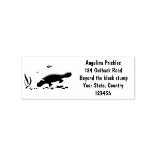 Tampons Encreurs Caricature de natation de Cute platypus