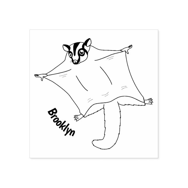 Tampons Encreurs Caricature de planeur de sucre volant mignon (Impression)