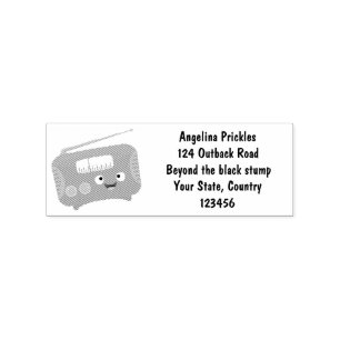 Tampons Encreurs Caricature de radio rétro amusante