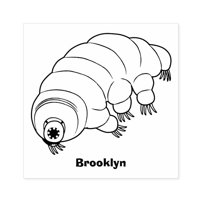 Tampons Encreurs Caricature d'ours d'eau tardigrade rose mignon (Impression)