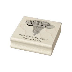 Tampons Encreurs Carnation Flower Luxe Moderne Floral Mariage
