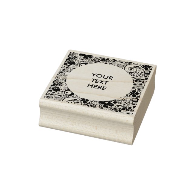 Tampons Encreurs Carré Frame Flower Power I + vos idées (Tampon)