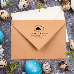 Tampons Encreurs Carte de Pâques Timbre lapin d'adresse
