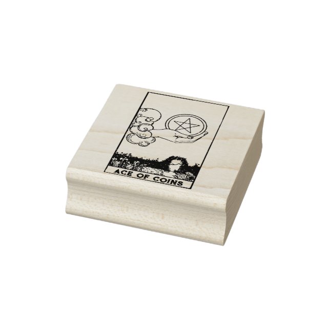 Tampons Encreurs Carte Tarot : Ace des pièces / Pentacles Personnal (Tampon)