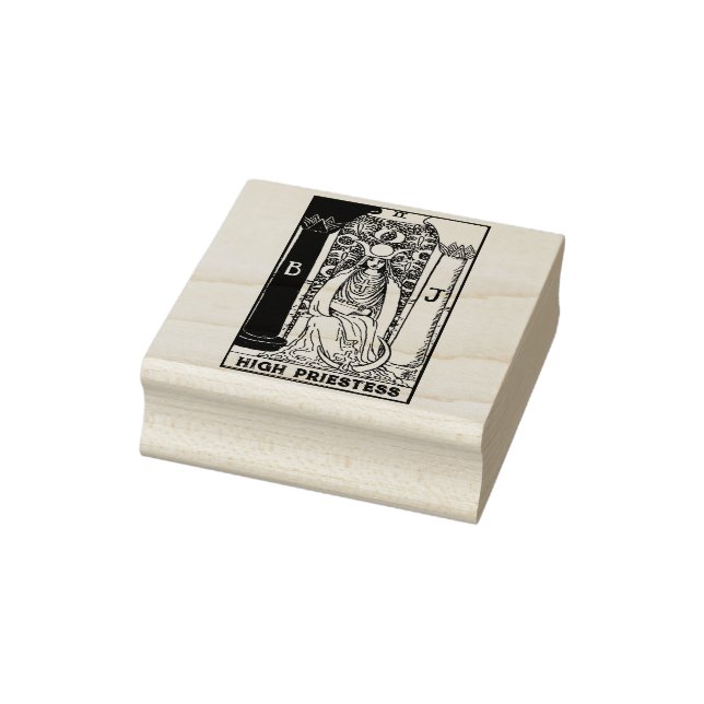 Tampons Encreurs Carte Tarot : La Haute Prêtesse : Texte Personnali (Tampon)
