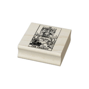 Tampons Encreurs Carte Tarot : Le Chariot : Texte personnalisé