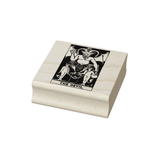 Tampons Encreurs Carte Tarot : Le Diable : Texte personnalisé (Tampon)