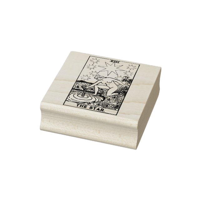 Tampons Encreurs Carte Tarot : L'Étoile : Texte personnalisé (Tampon)