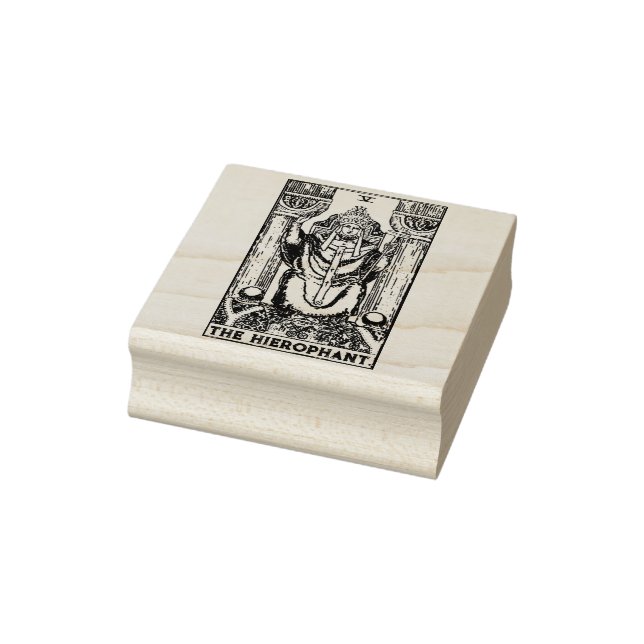 Tampons Encreurs Carte Tarot : L'Hierophant : Texte personnalisé (Tampon)