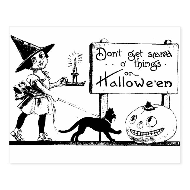 Tampons Encreurs Carte vintage Halloween (Impression)